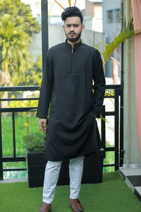 Solid Premium Black Panjabi