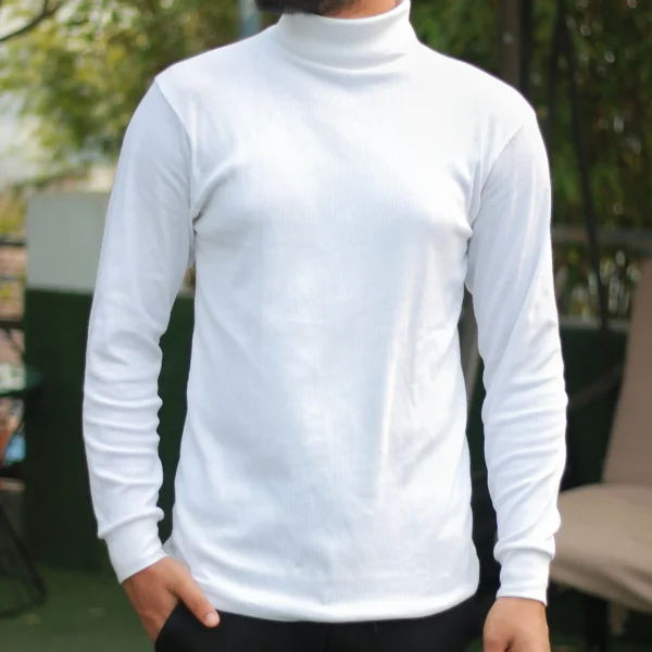 Men's Premium White Highneck